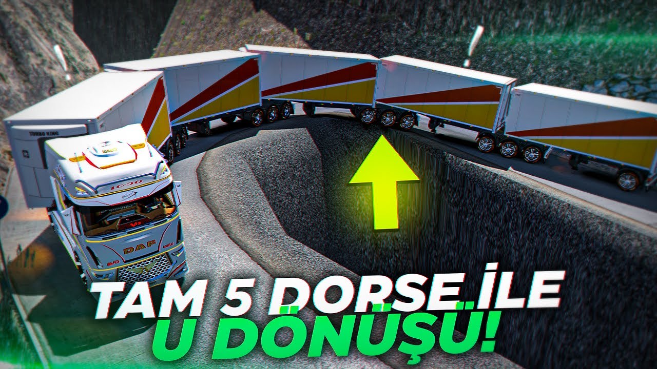 5 DORSELİ DAF EVO İLE VİRAJLI ZOR YOLLAR ⚡ ETS 2 DAF EVO WING | ETS 2 UZUN DORSE MOD | 1.42