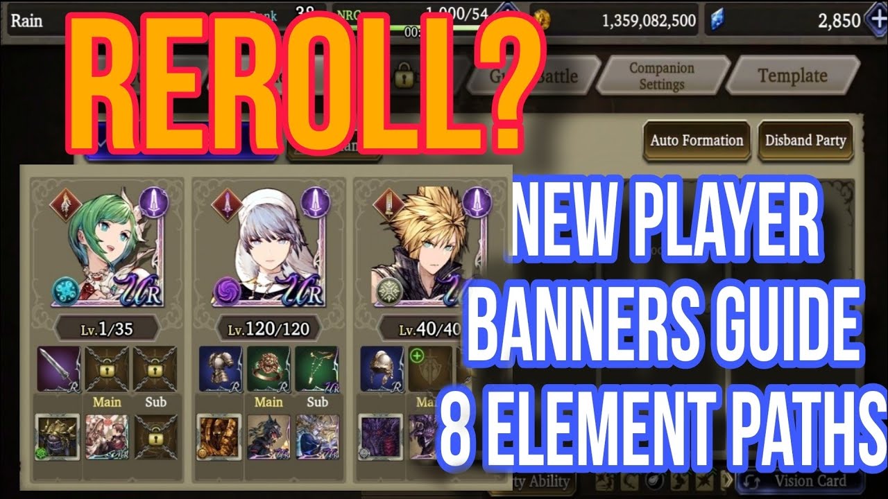 New Player Banners Review - 12 Select Summons Guide (WotV Reroll? Guide) All 8 Element Paths! #wotv