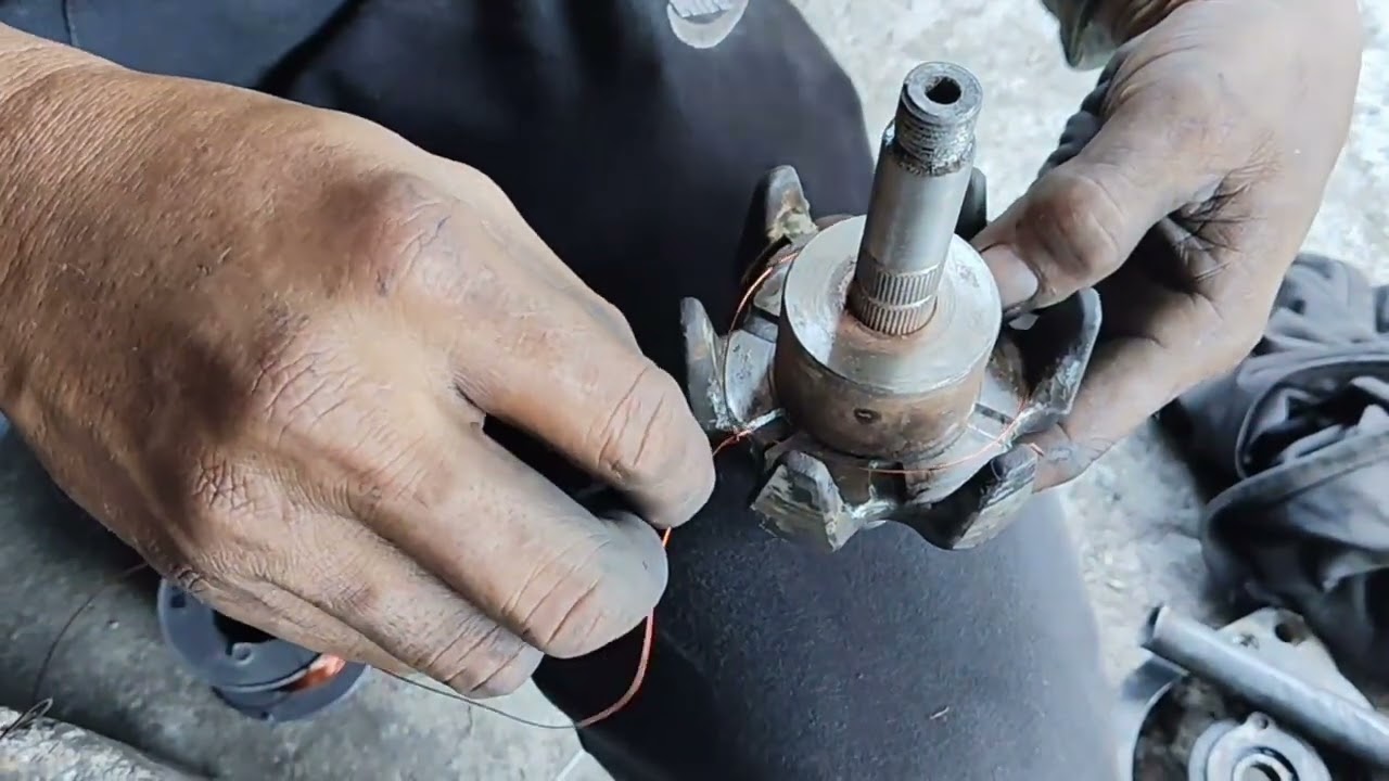 Paano ba mag rewind ng Isang Rotor pano Ang sukat at Dami ng magnet wire nailalagay natin...