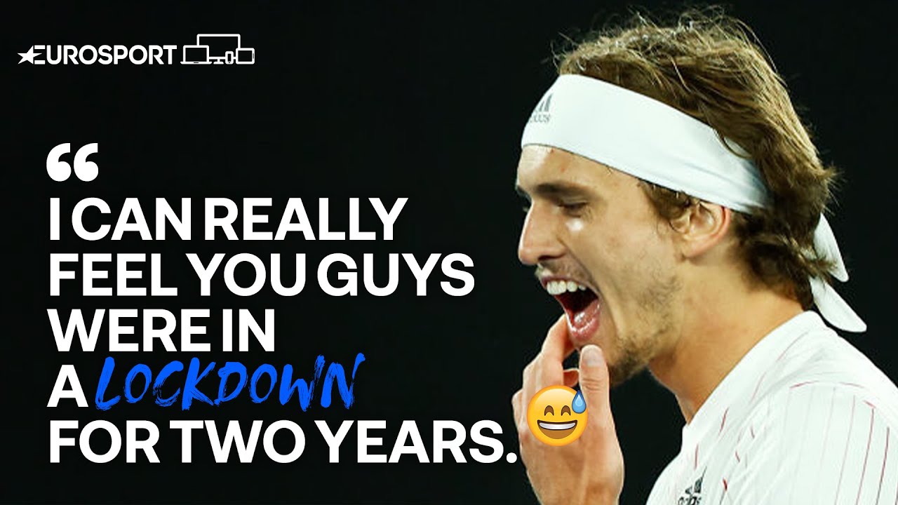 'I was told my arms are too intimidating.' Zverev's hilarious interview w/ Alcott | Eurosport Tennis