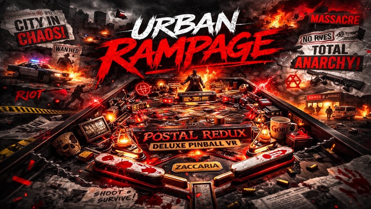 Postal Redux Deluxe Pinball VR | Full Table Gameplay POV