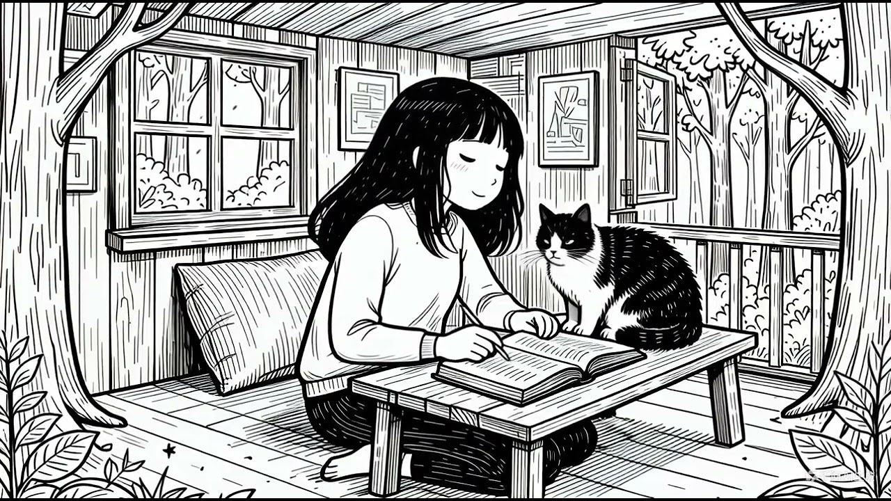Forest Cabin Lofi | 2 Hour Relaxing Study Beats 🌲#lofi #lofimusic
