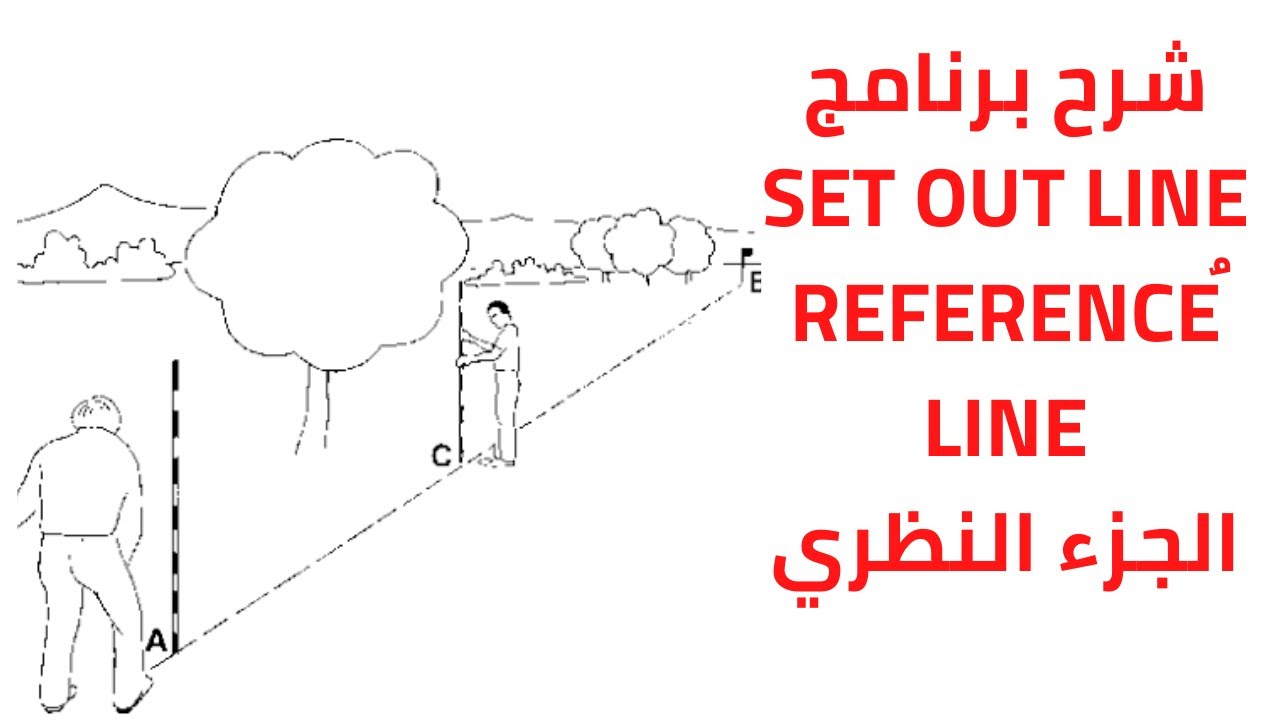 شرح برنامج  Reference line  او Set out line الجزء النظري (Line  and Offset)