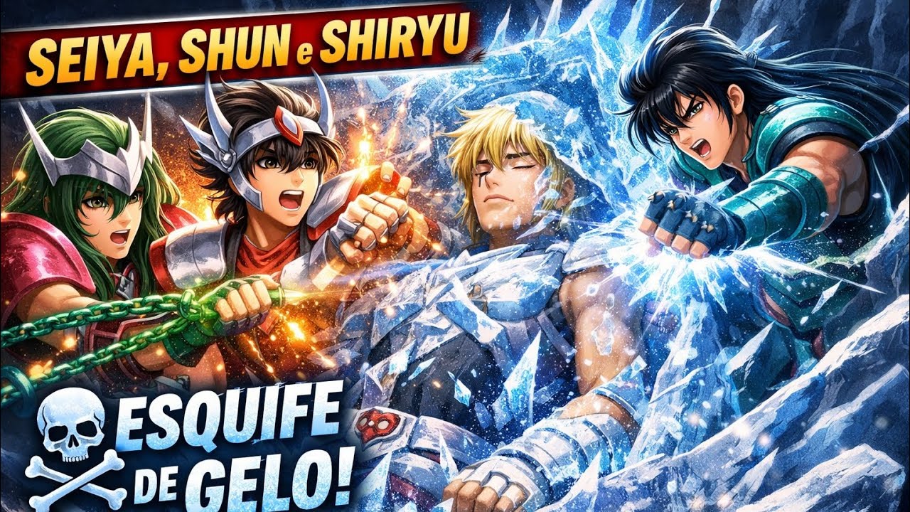 🧊 Hyoga Congelado! Seiya, Shun e Shiryu Fazem o IMPOSSÍVEL! 