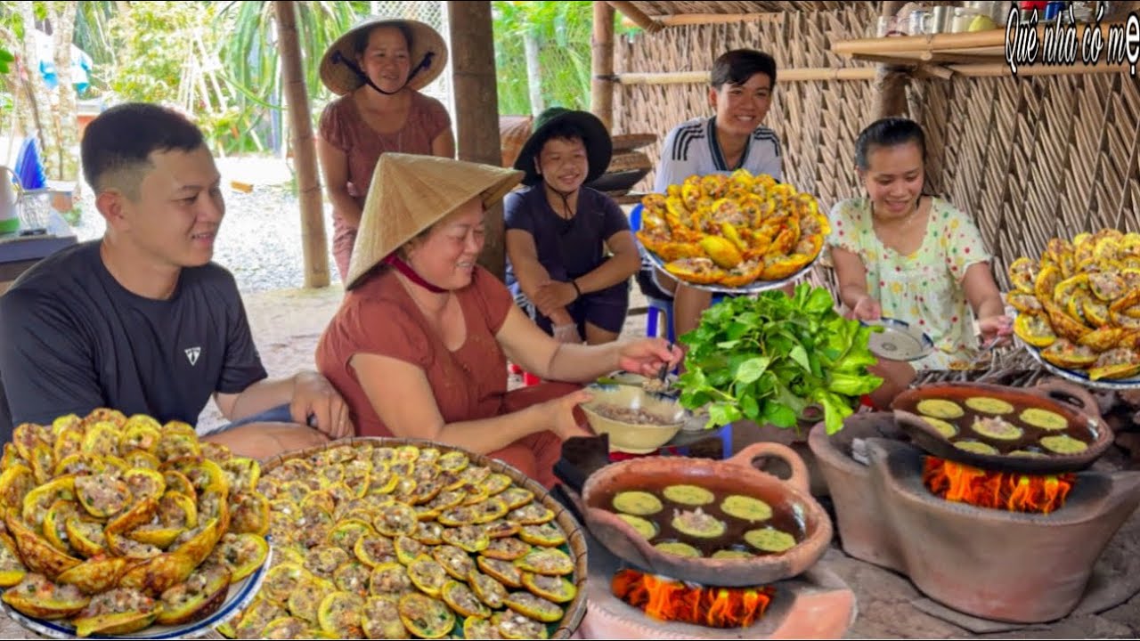 Bánh Khọt Hải Sản Tôm Thịt | Hương Vị Bánh Quê Mẹ Chồng Nàng Dâu và Con Rễ Vào Bếp || Khot cake