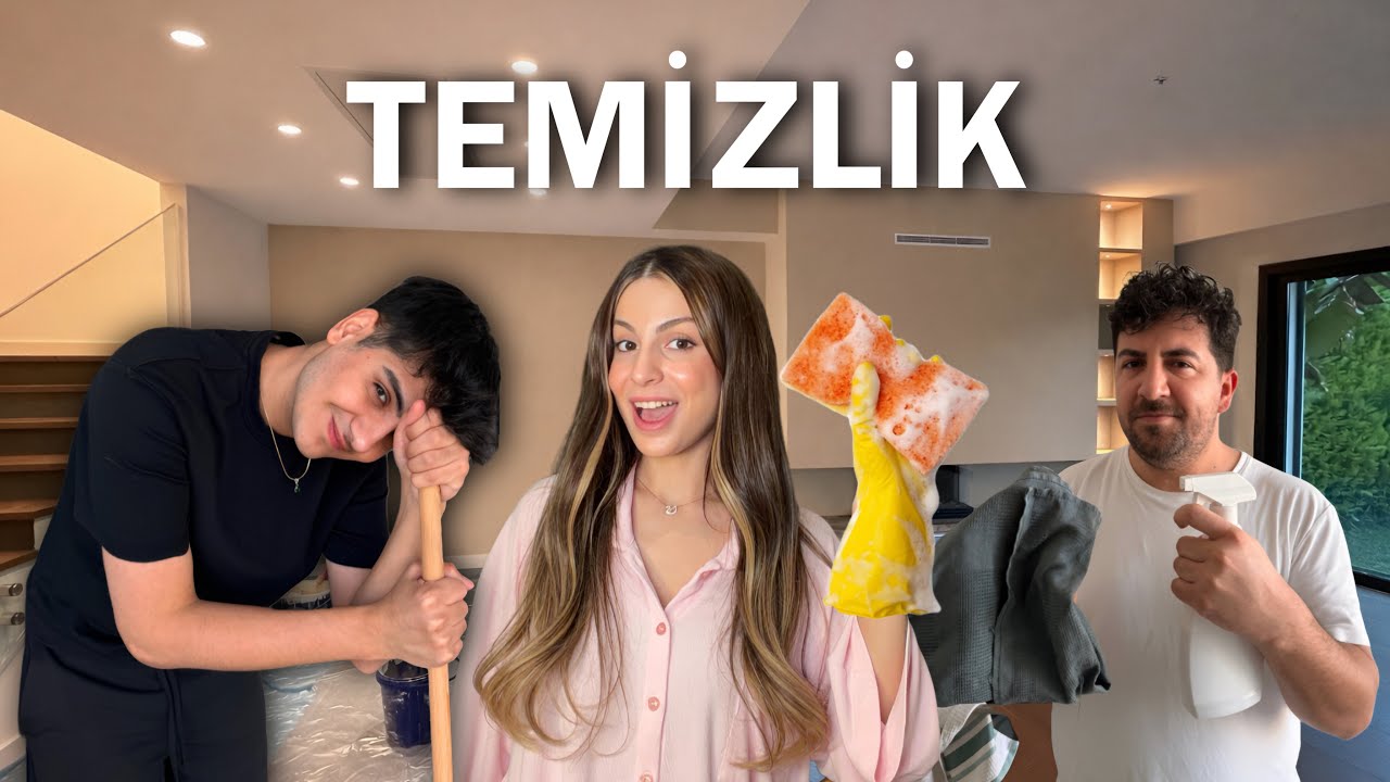 YENİ EVİ FOŞUR FOŞUR TEMİZLEDİK!! Melih Yıldırım | Sıla Beyoğlu | Serkan 