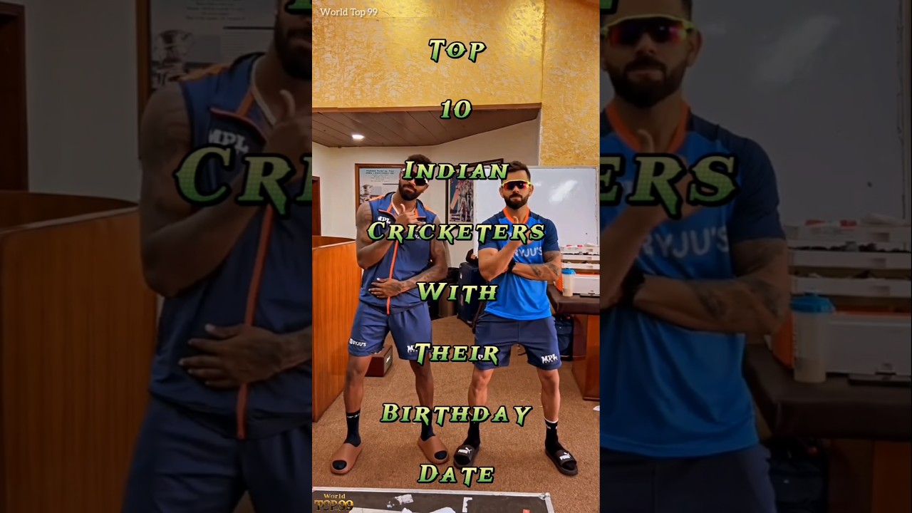 Top 10 Indian Cricketers With Their Birthday 🎂 Date #shorts #trending #sports #cricket