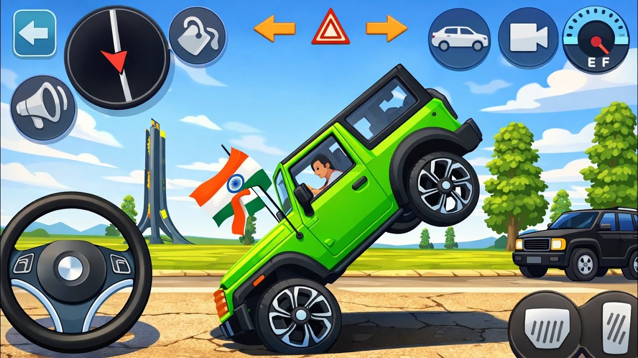 Modified Mahindra Thar😈Games:Indian Green Thar (Gadi Wala Game) Car Game Android Game - #2025