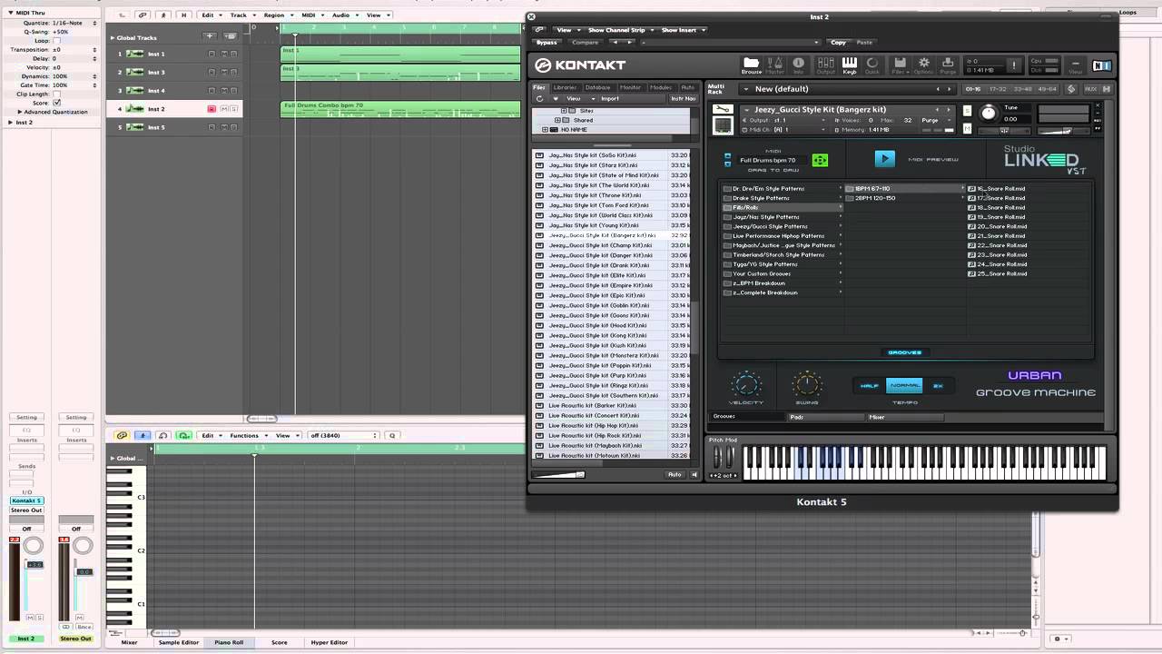 Urban Groove Drum Machine (#1 Hip-Hop Drum Kontakt Library) Trap,Hip-Hop