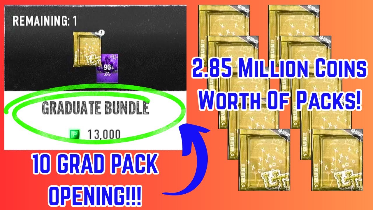 *2,850,000 COIN PACK OPENING* I OPENED 10 GRAD PACKS FOR NEW 99 OVR LTDS IN CFB 25!!!