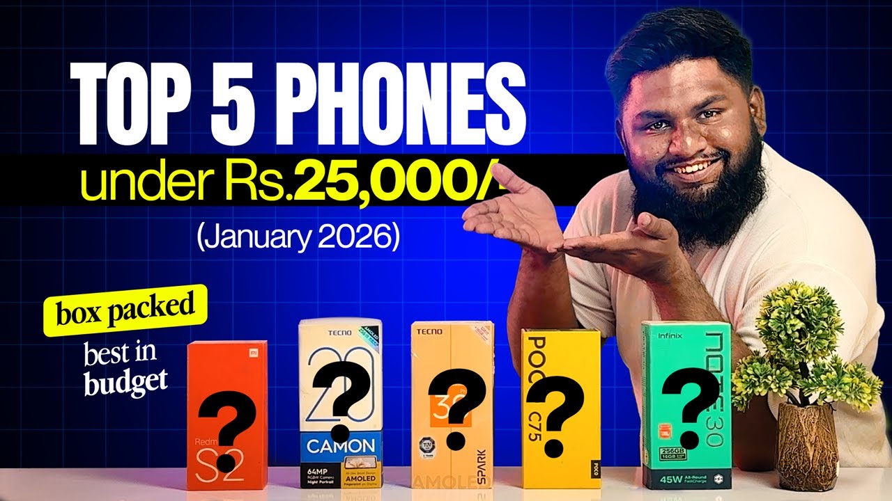 Top 5 Phones under 25K PKR (2026) – Top 5 Budget Smartphones 2026