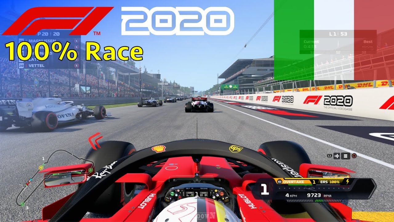 F1 2020 - Seb's Final Ferrari Season #15: 100% Race Italy | PS5
