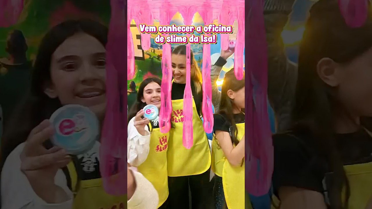 J&aacute; imaginou a Isa Slime na sua festa? 🤩💖 #oficinadeslime