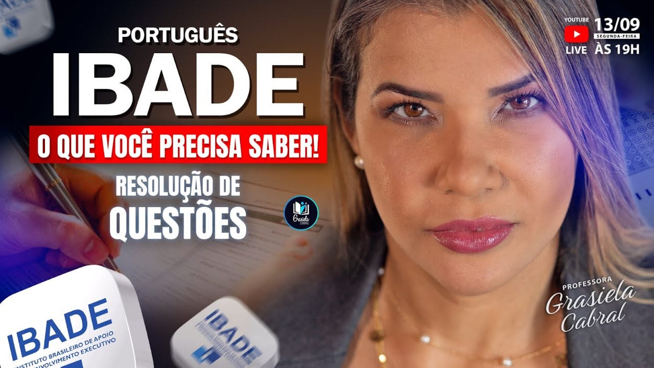 LIVE #317 - Português IBADE - O que você precisa saber! Resolução de questões