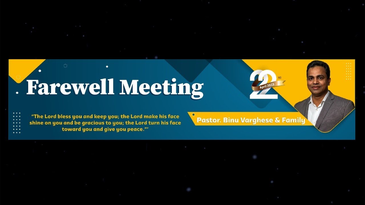 Farewell Meeting of Pr. Binu Varghese and Family | 22-04-2023