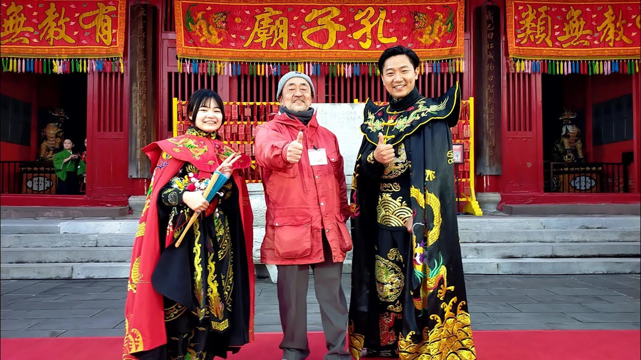 変面師・王文強・ひな 師弟コンビ　昨日に続いての舞い 長崎燈會（ランタンフェスティバル）2023 孔子廟会場 2023年1月31日