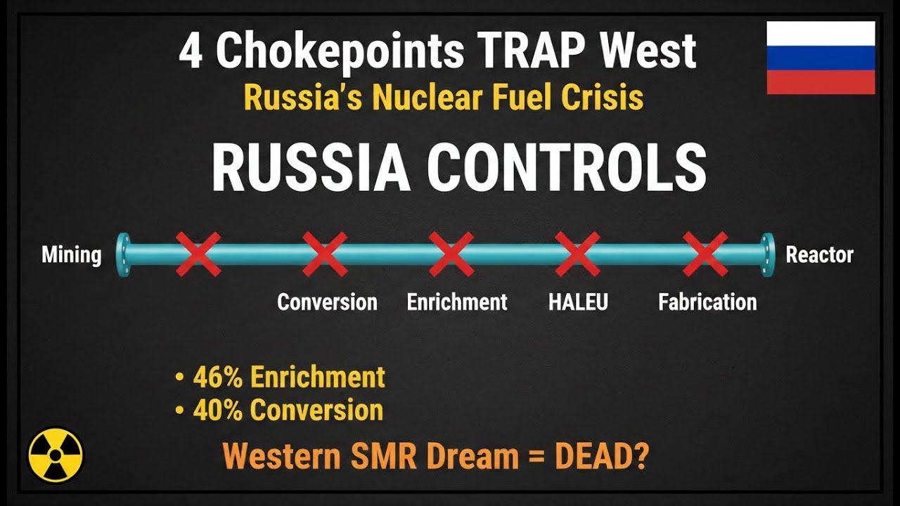 Nuclear Fuel: The 4 Chokepoint TRAPs West in Russia's Nuclear Fuel Crisis (100% HALEU Monopoly)