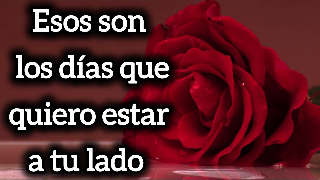 Esos son los días que quiero estar a tu lado
