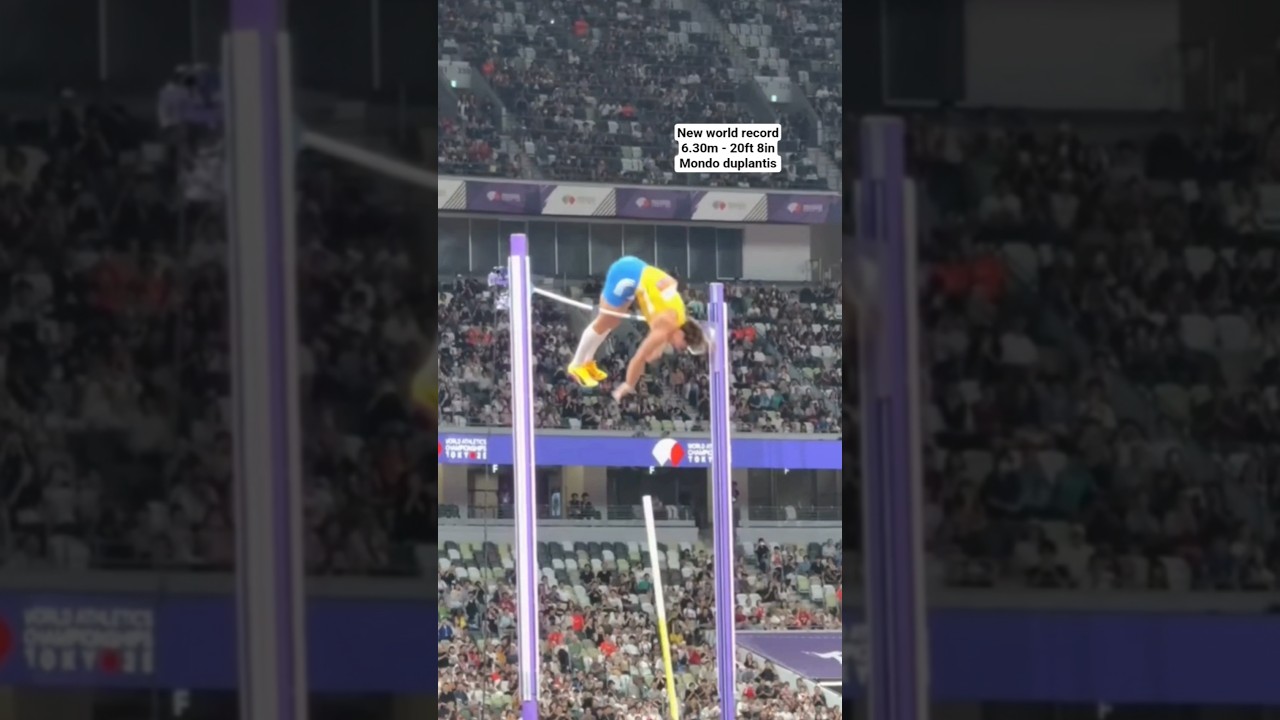 New pole vault world record 6.30m 20ft 8in for mondo duplantis