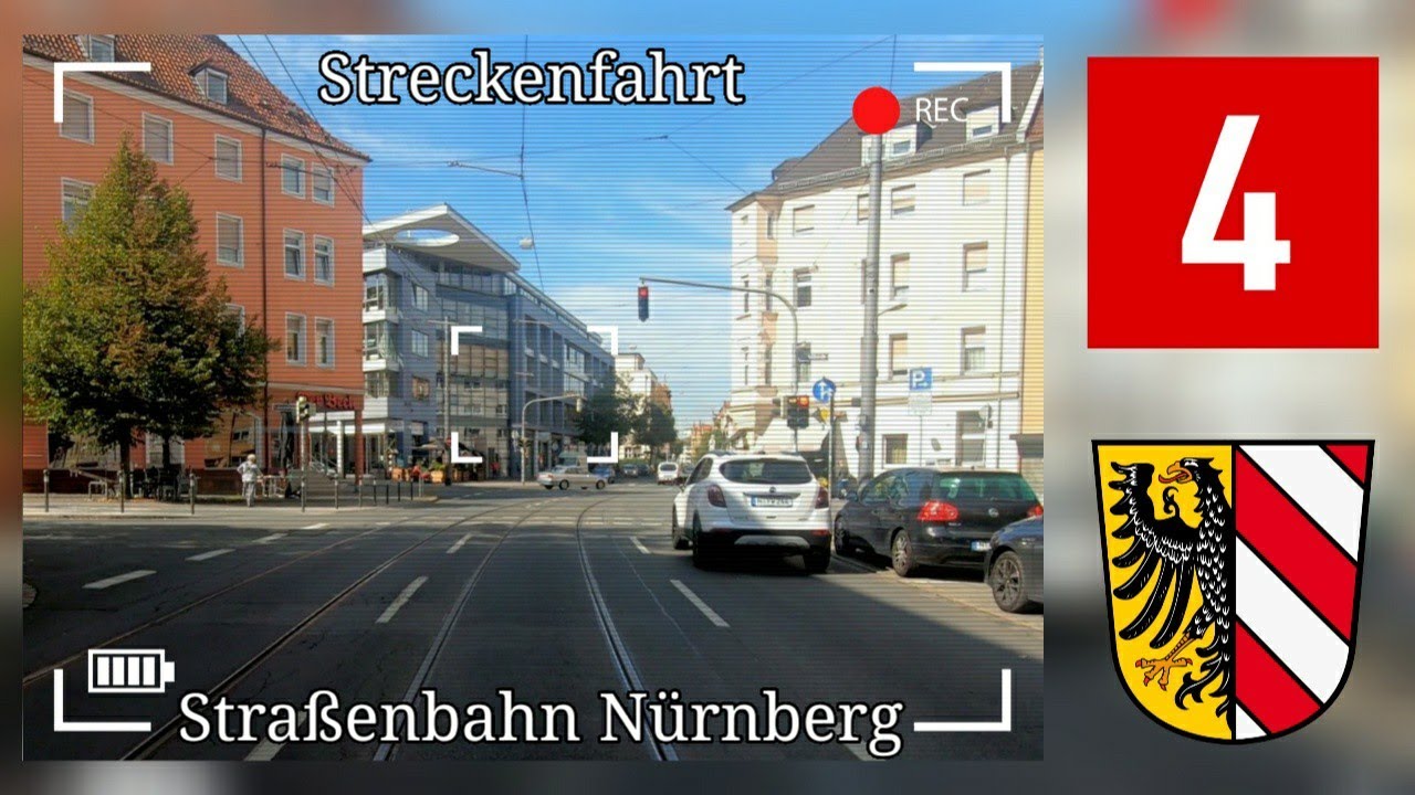 Streckenfahrt Straßenbahn Nürnberg // Mit der Linie 4 vom Stadtpark nach Am Wegfeld