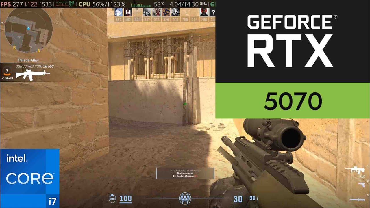 Counter strike 2 RTX 5070 1440P