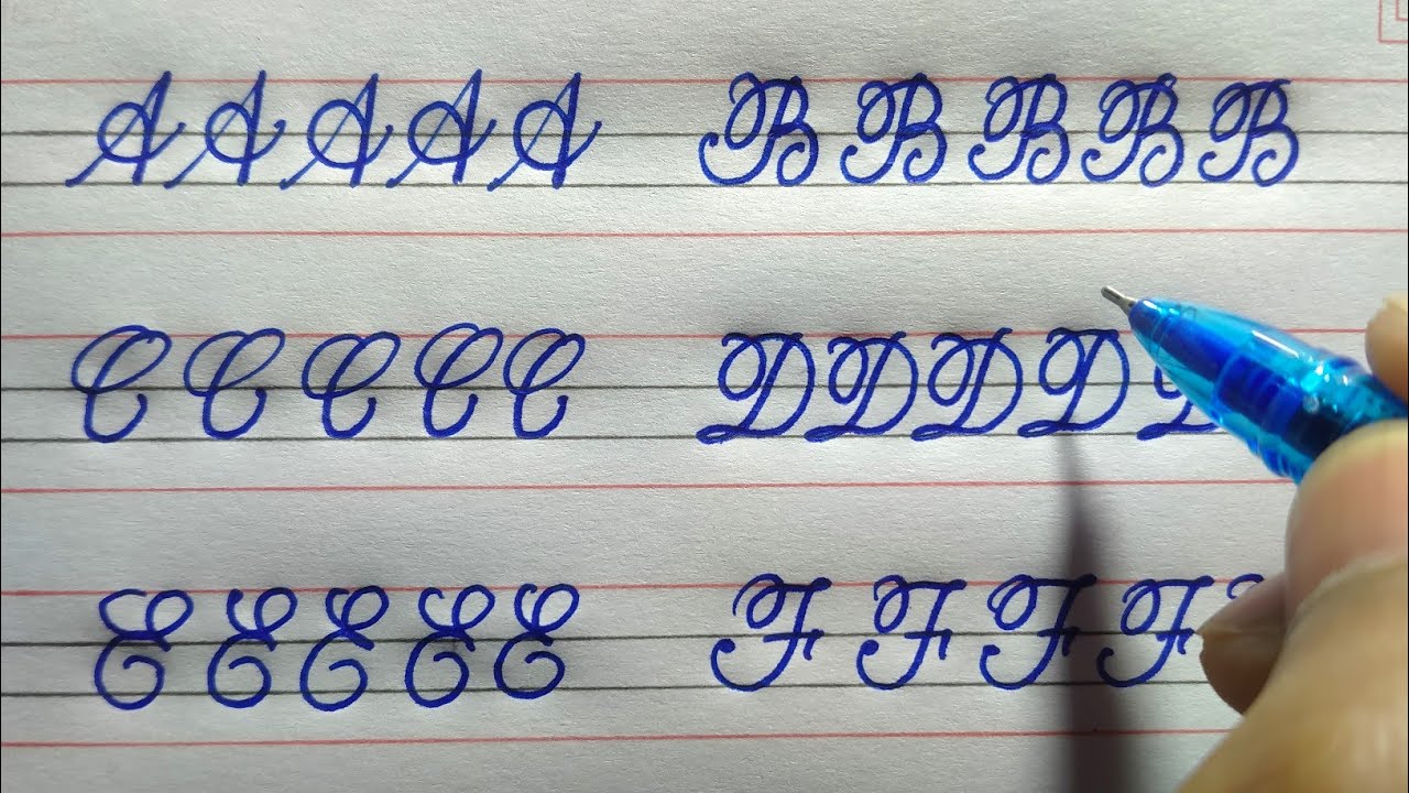 How to write english capital letters | Cursive writing | Learn a to z alphabets | Palash Calligraphy