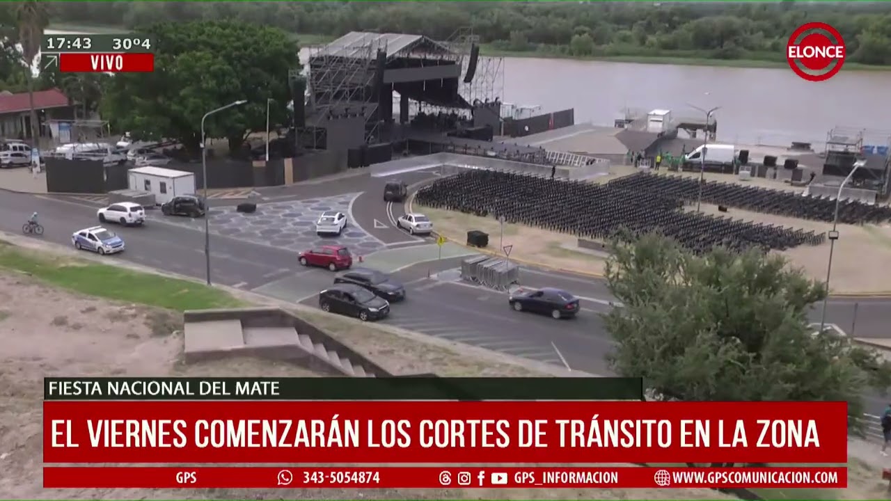 El viernes por la mañana comienzan los cortes de tránsito por la Fiesta del Mate