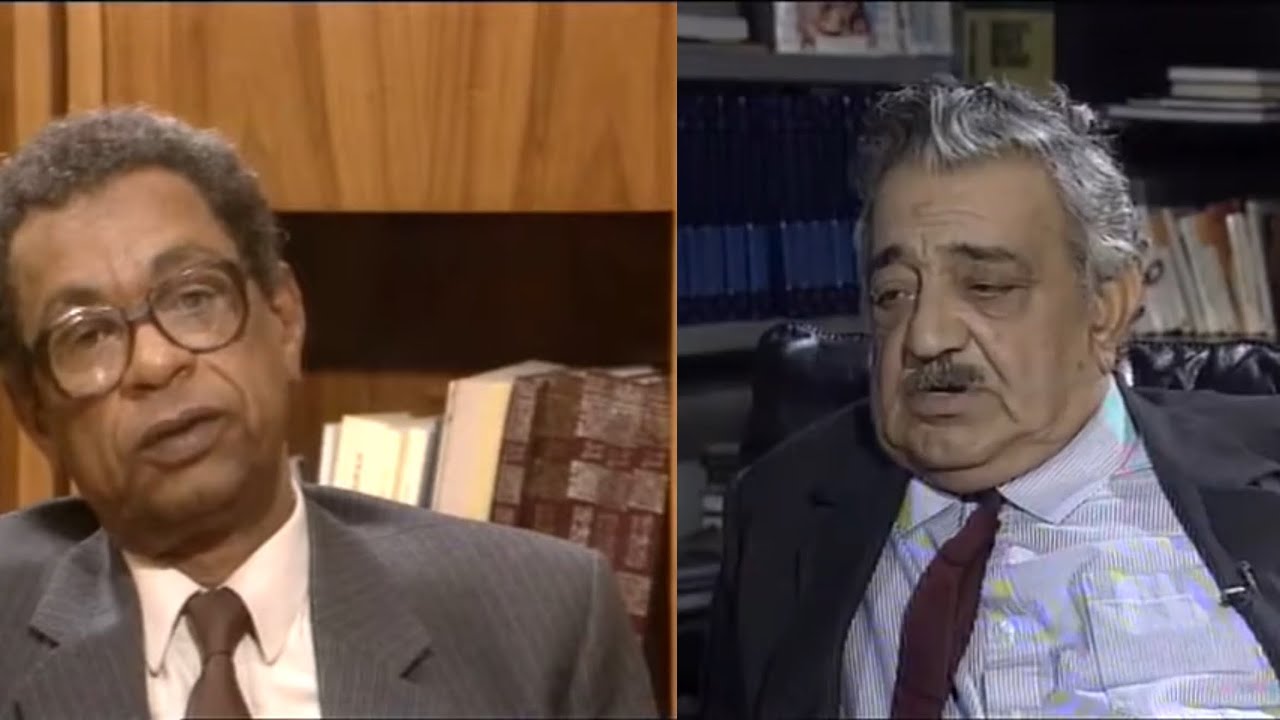 الطيب صالح وعلي شلش وإيميل حبيبي ونعيم اليافي مع محمد رضا نصرالله |الرواية بين السياسة والإيديولوجيا