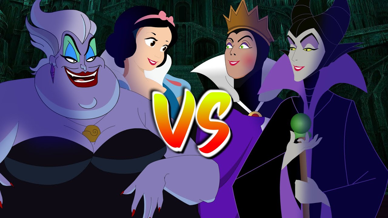 Malefica y La Reina Malvada vs Ursula y Blancanieves - BATALLA DE RAP ANIMADA