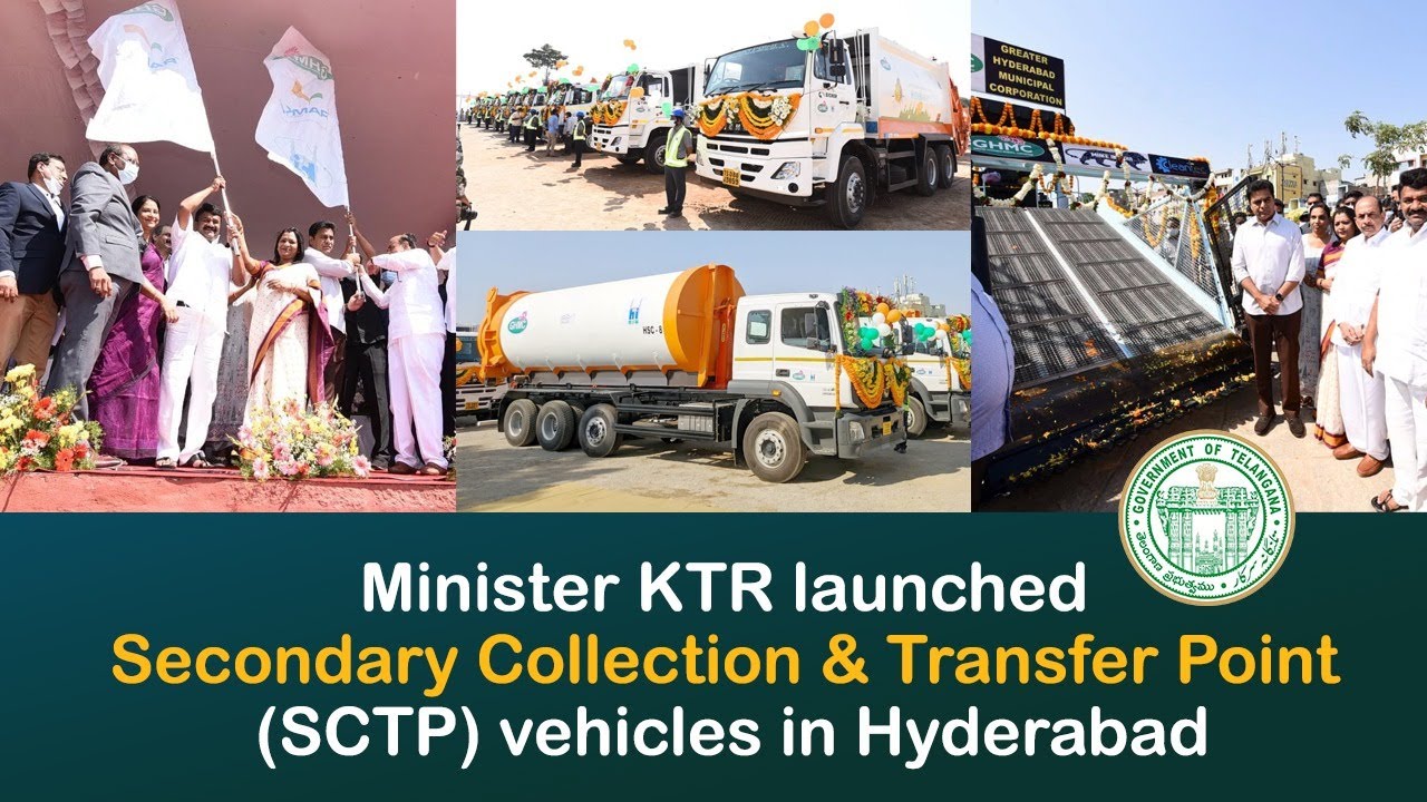 Minister KTR launched Secondary Collection & Transfer Point (SCTP) vehicles in Hyderabad