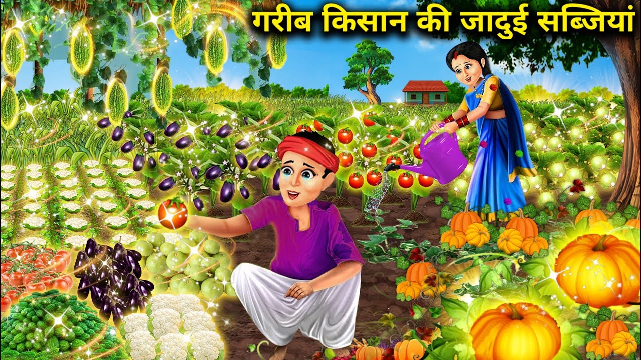गरीब किसान की जादुई सब्जियां | Garib Kisan ki jaadui sabjiyan | chacha magical stories |moral story.