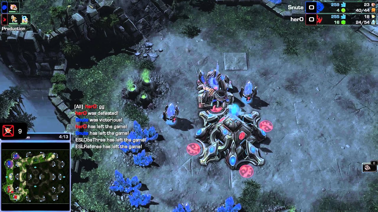 SC2 Legacy of the Void - Snute (Z) VS herO (P) on Ruins to Seras
