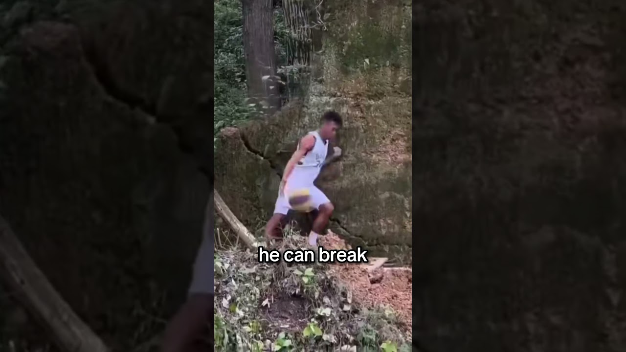 Basketball player smashing walls 