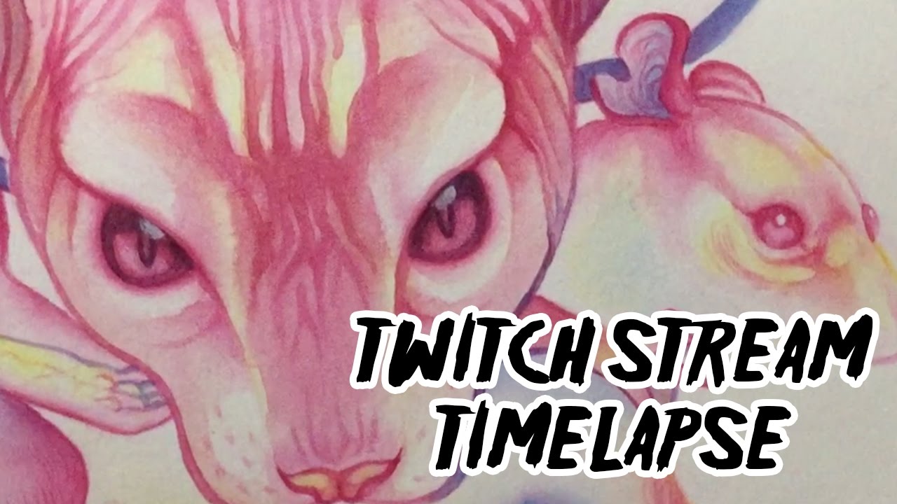 The Sphynx & the Rat // Watercolor Time Lapse