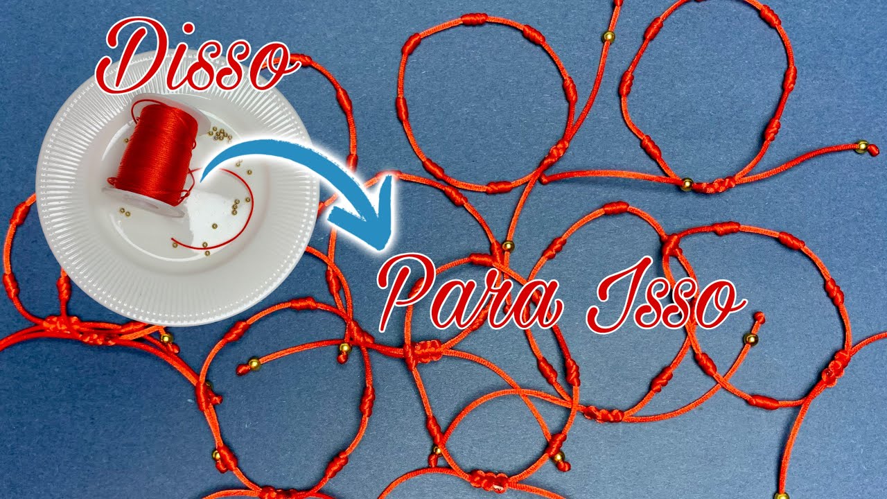 🧵DE FIO A PULSEIRA! COMO FAZER A PULSEIRA DOS 7 NÓS Vermelha #Diy @yurumba #Part38 