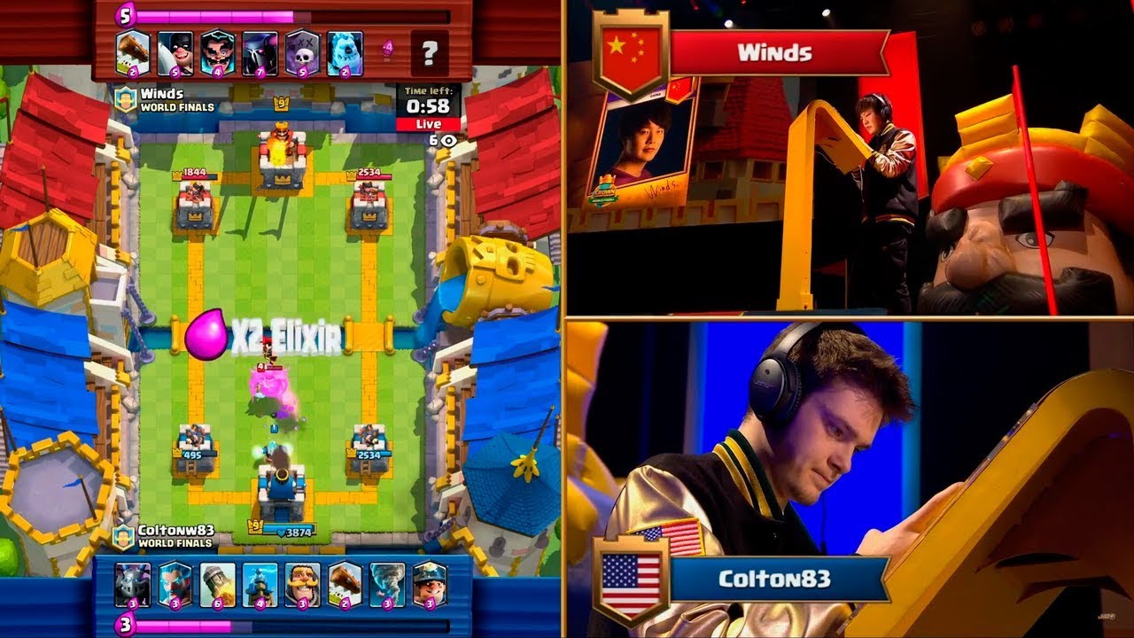 Coltonw83 vs Winds - Tercer encuentro de las Finales Mundiales CCGS 2017 de Clash Royale