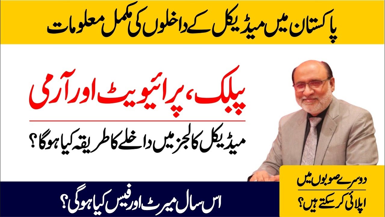 Medical Admissions in Pakistan 2025-26 | All Public, Private & NUMS Colleges Guidelines