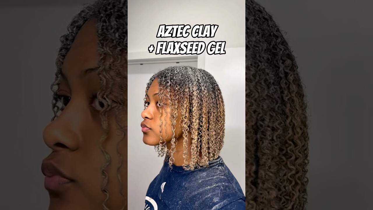 Aztec Clay + Flaxseed Gel Wash Day 👀✨ 