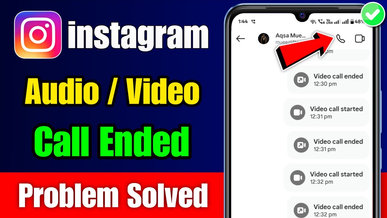 instagram audio call video call ended problem 2025 | instagram se call nahi lag raha hai to kya kare