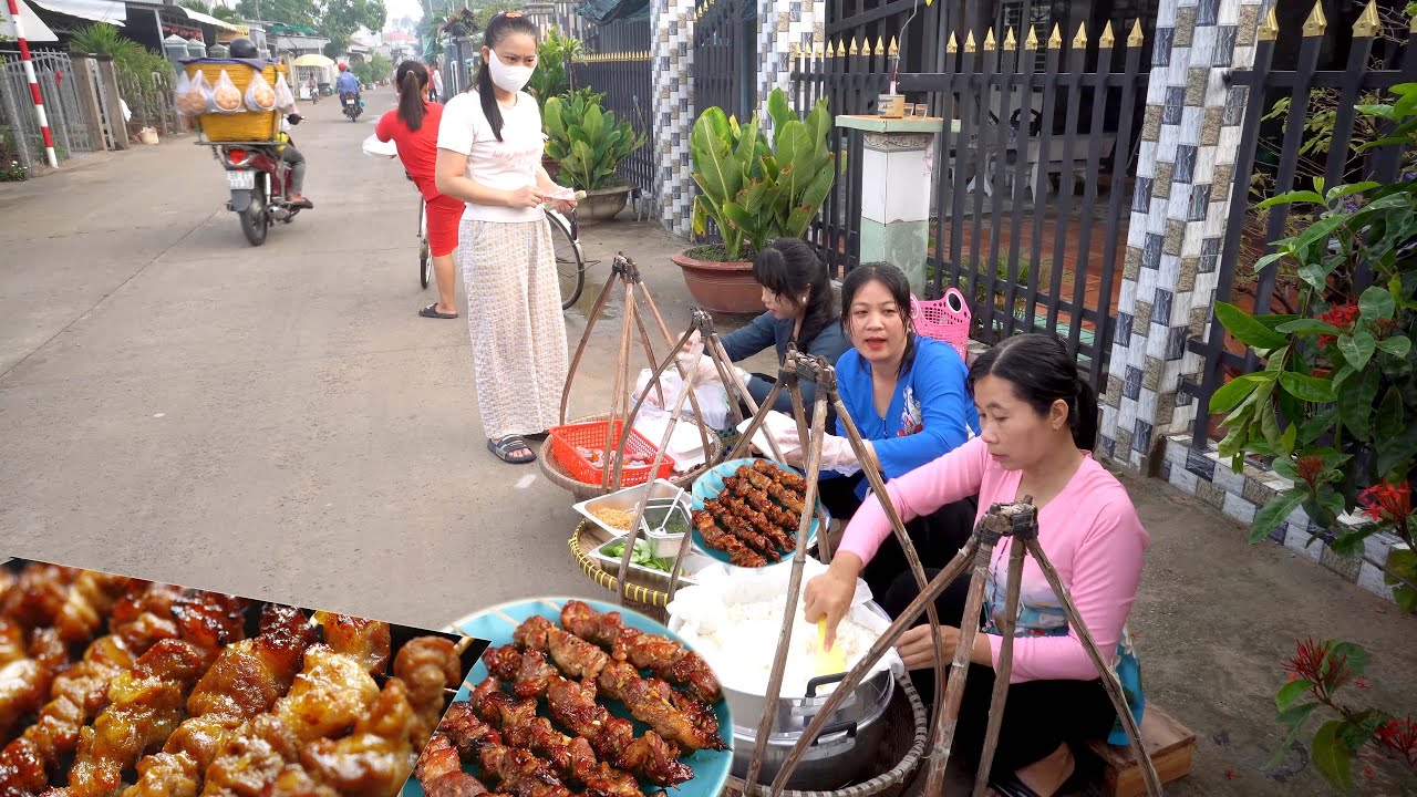 Bán Cơm Tấm Thịt Lụi Xiên Que – Mùi Thịt Nướng Thơm Lừng Gọi Bà Con Ghé Lại!