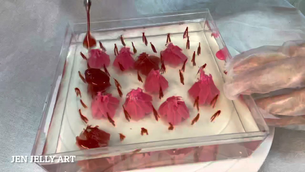 How to make 3D Jelly Petunia flower (Behind the scenes )