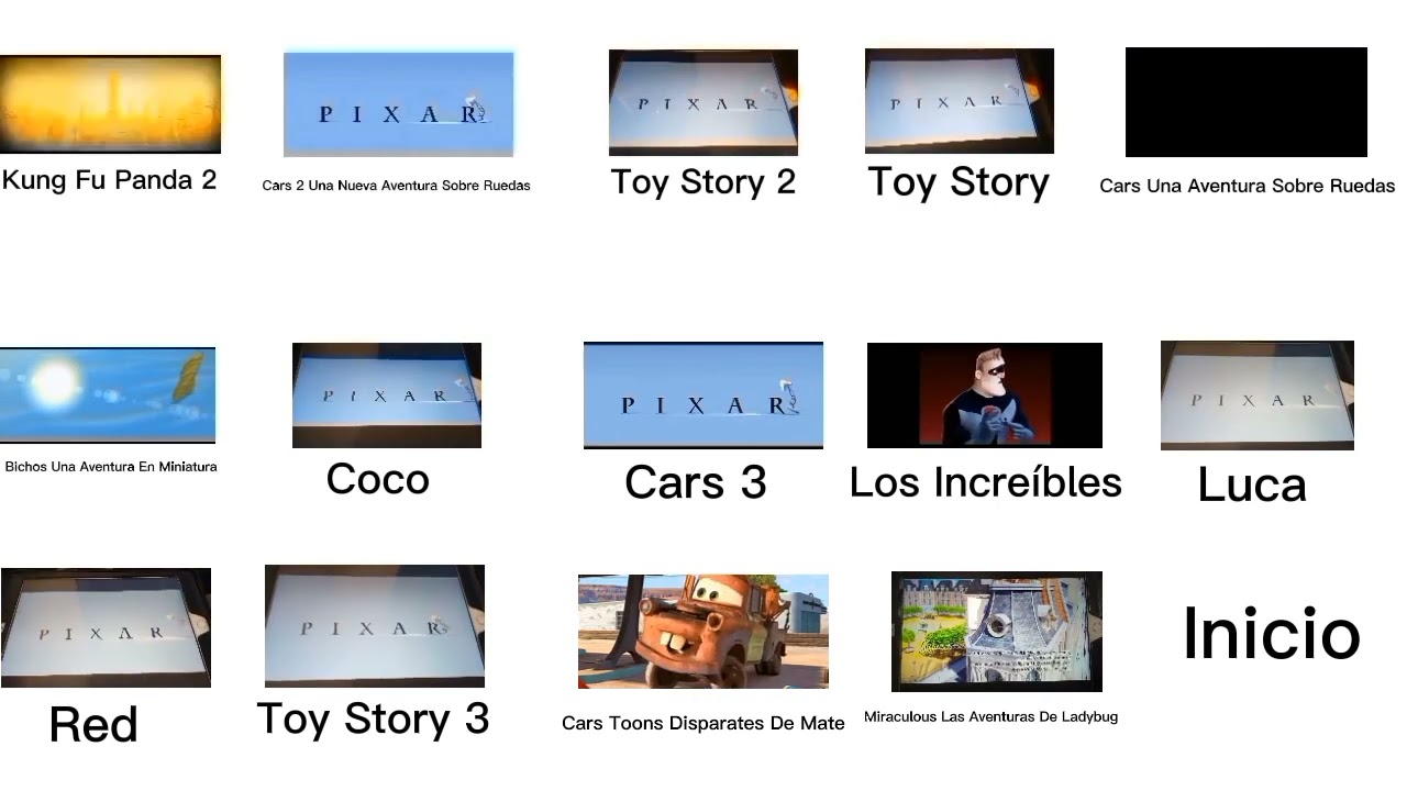 Kung Fu Panda 2 - Cars 2 Una Nueva Aventura Sobre Ruedas - Toy Story 2 - Cars 3 - Ladybug 14 En 1