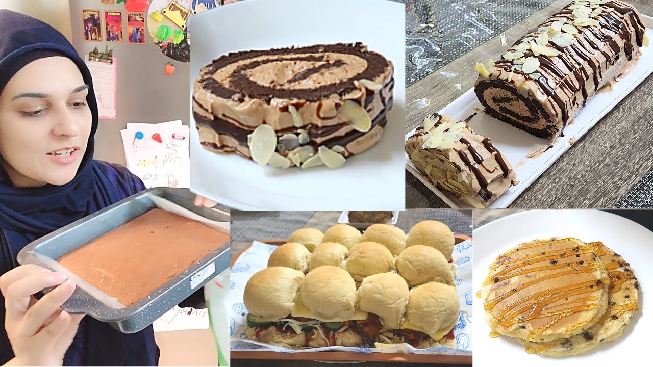 Subah se Raat tak non Stop Cooking - Soft Chocolate Roll 🥰 Chicken Burger- Choco Pancakes