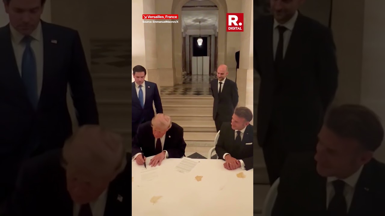Trump Signs US Iran Peace Deal MoU at Versailles