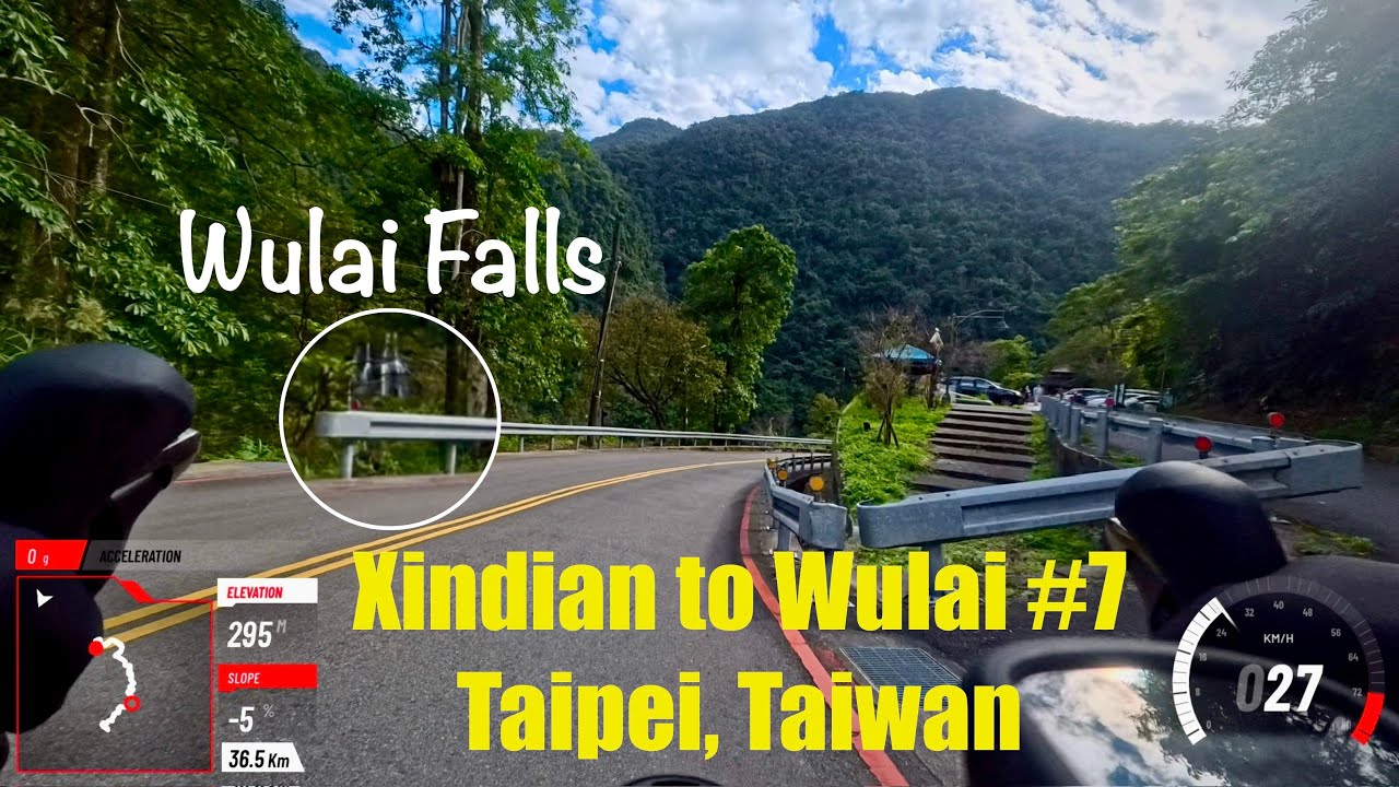 Cycling in Taiwan - Xindian to Wulai Cycling Part 7 #taipei #mountains #cycling #asmr #waterfall #4k