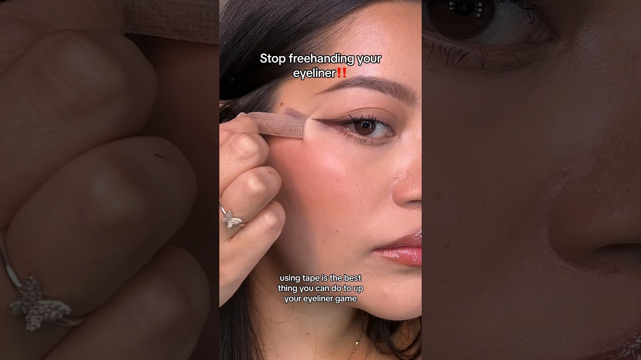 If you&rsquo;re a beginner, try this eyeliner tape hack ‼️