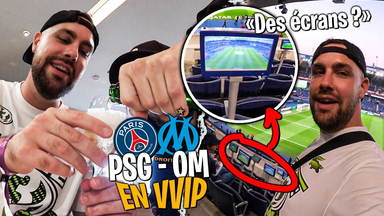 Le Classico PSG - OM en VVIP, c'est quoi ? (repas gastronomique, écran devant le siège...)