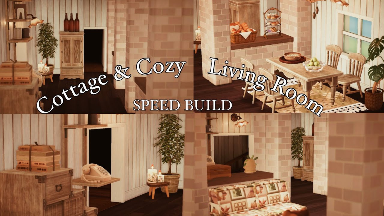 Cottage & Cozy Living Room | Speed Build | Animal Crossing New Horizons