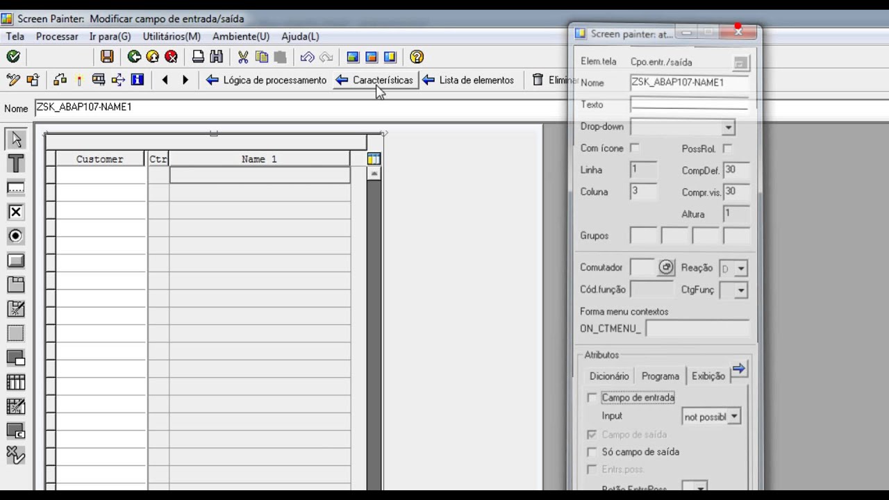 ABAP107 - Visão de Atualização
