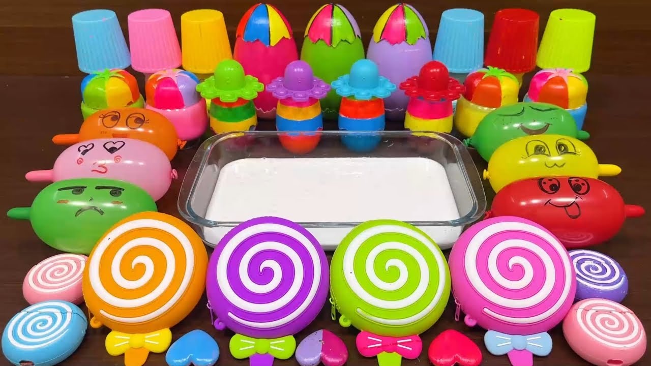 LIVE: Slime Mixing Rainbow Makeup & Floam Into Glossy Clear Slime #216